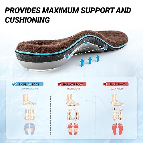 Image of VALSOLE Heavy Duty Support Pain Relief Orthotics - 220+ lbs Plantar Fasciitis High Arch Support Insoles for Men Women, Flat Feet Orthotic Insert, Work Boot Shoe Insole, Absorb Shock with Every Step