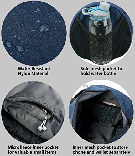 Gym Sports Small Duffel Bag for Men and Women with Shoes Compartment - Mouteenoo (X-Small, Blue/Black)