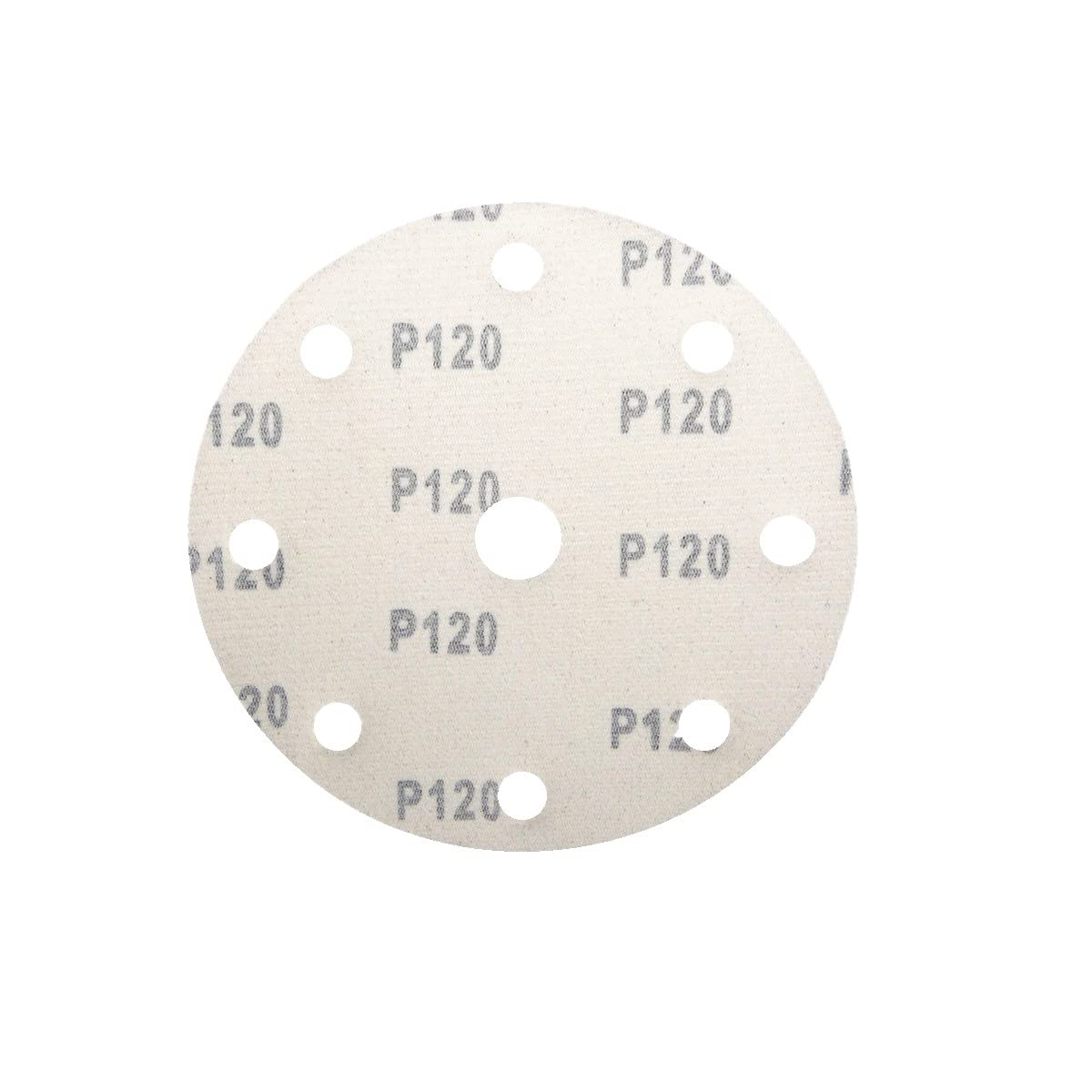Discos de lija excéntricos (25 unidades, 150 mm de diámetro, 9 agujeros, grano P120)