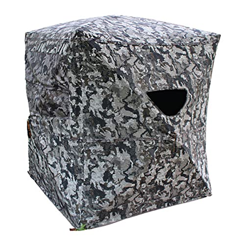 Muddy Outdoors Infinity Camo Shadow Mesh Windows Black Backed Water Resistant Heavy-Duty 600 Denier Fabric Ground Blind, 2-Person #TOP2