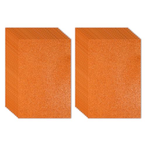 Feutre Pailleté EVA Orange Adhésif pour Décorations d'Halloween et Fêtes