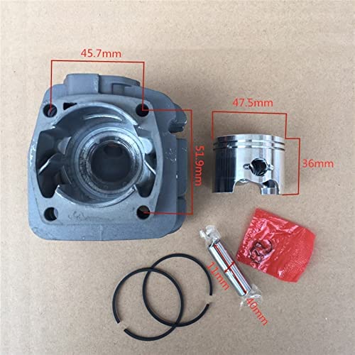 SEEDDFF 6200 G620 Kettensägen-Zylinder-Set Durchmesser 47,5 mm G620PU G621 62CC KETTENSÄGEN-KOLBENRING-Set PIN-Clips… – Bild 5