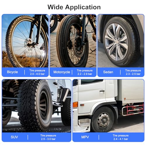 PUIBERS Tyre Pressure Gauge UK 4 BAR 60 PSI,Car Tyre Pressure Gauge ANSI B40.1 Certified with 1.5" Glow Dial, Heavy Duty Mechanical Gauge for Cars, Trucks & Motorcycles - Image 6