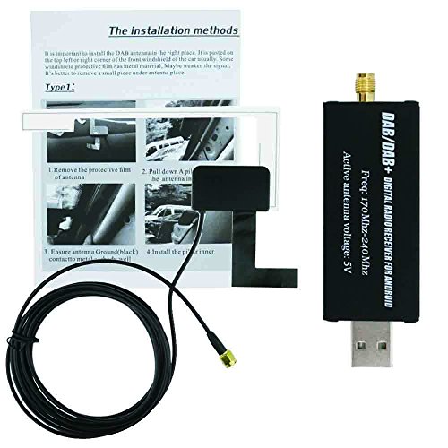 DAB/DAB+USB Adapter, XISEDO DAB Dongle auto DAB Digitale Radio Ontvanger DAB USB 2.0 Stick met DAB Auto antenne voor Android Autoradio's - Afbeelding 7