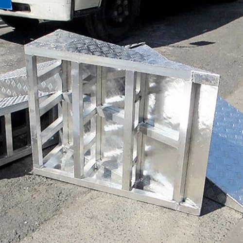 Rampas de bordillo para entrada, rampa metálica para umbral de carga con superficie antideslizante, aluminio hecho a mano, para coches/SUV/motocicleta miniatura 3