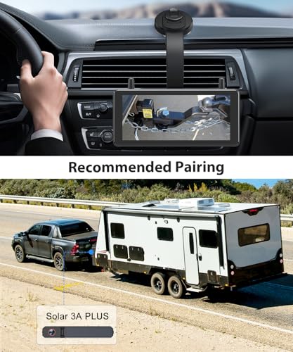 Image of AUTO-VOX X8 Bracket Bendable Suction Cup Mount for Backup Camera, 360 Flexible Adjust Monitor,Strong Hold,1 Min Easy Install - Fits Solar 3A Plus / S4B / Solar5 / WF1 Screen