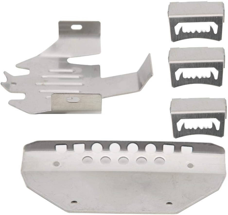 Tbest RC Accessory, 5Pcs Stainless Steel 6-Wheels Remoted Control Crawler Car Chassis Armors Skid Plate RC Vehicle Model Car Replacement Accessory Fit for -6 G63 Skid Plate