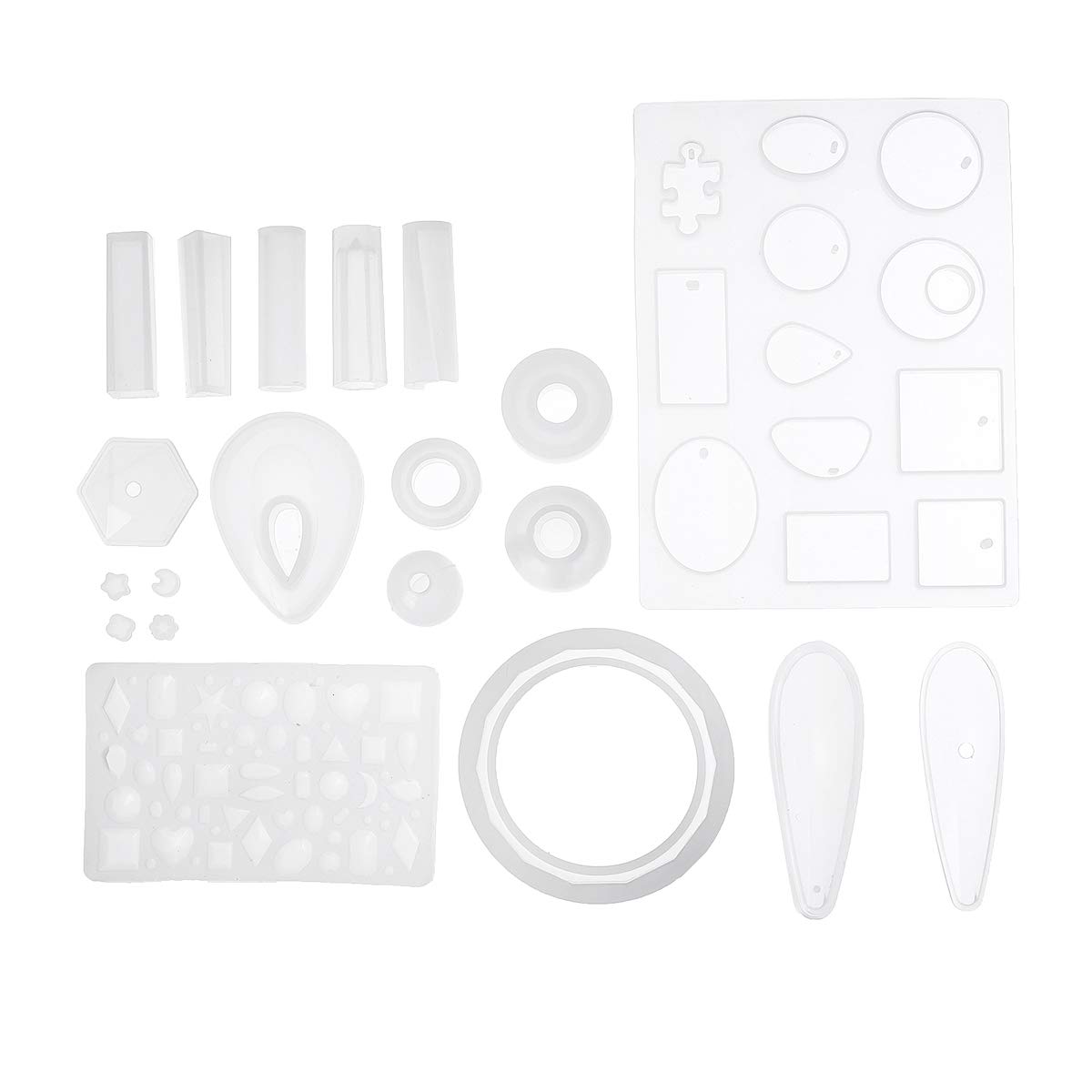 Kit de herramientas de molde Diy de 98 piezas para manualidades, moldes de resina epoxi de silicona