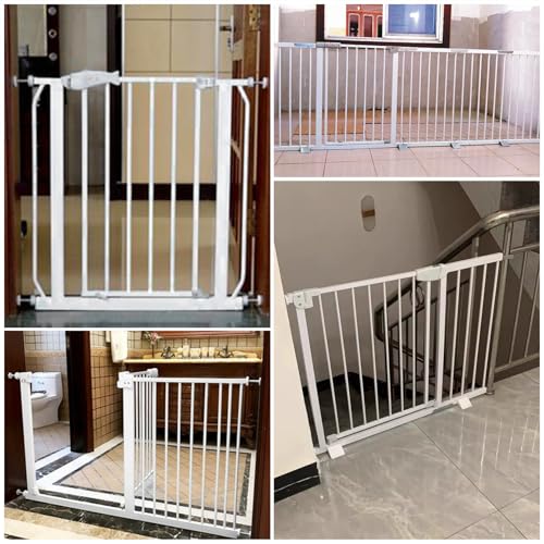 4 Druckschrauben für Treppenschutzgitter + 4 Sicherheits Wandschutz für Baby Treppengitter Türschutzgitter, Gewindespindelstangen Klemmschrauben ohne Bohren für Haustier Kindergitter Baby Gate