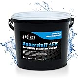Aktivsauerstoff Premium Qualität made in Germany: KOIPON Sauerstoff +FE reguliert und erhöht den Sauerstoffgehalt im Teich und kann bei akutem Sauerstoffmangel im Teich sofort helfen