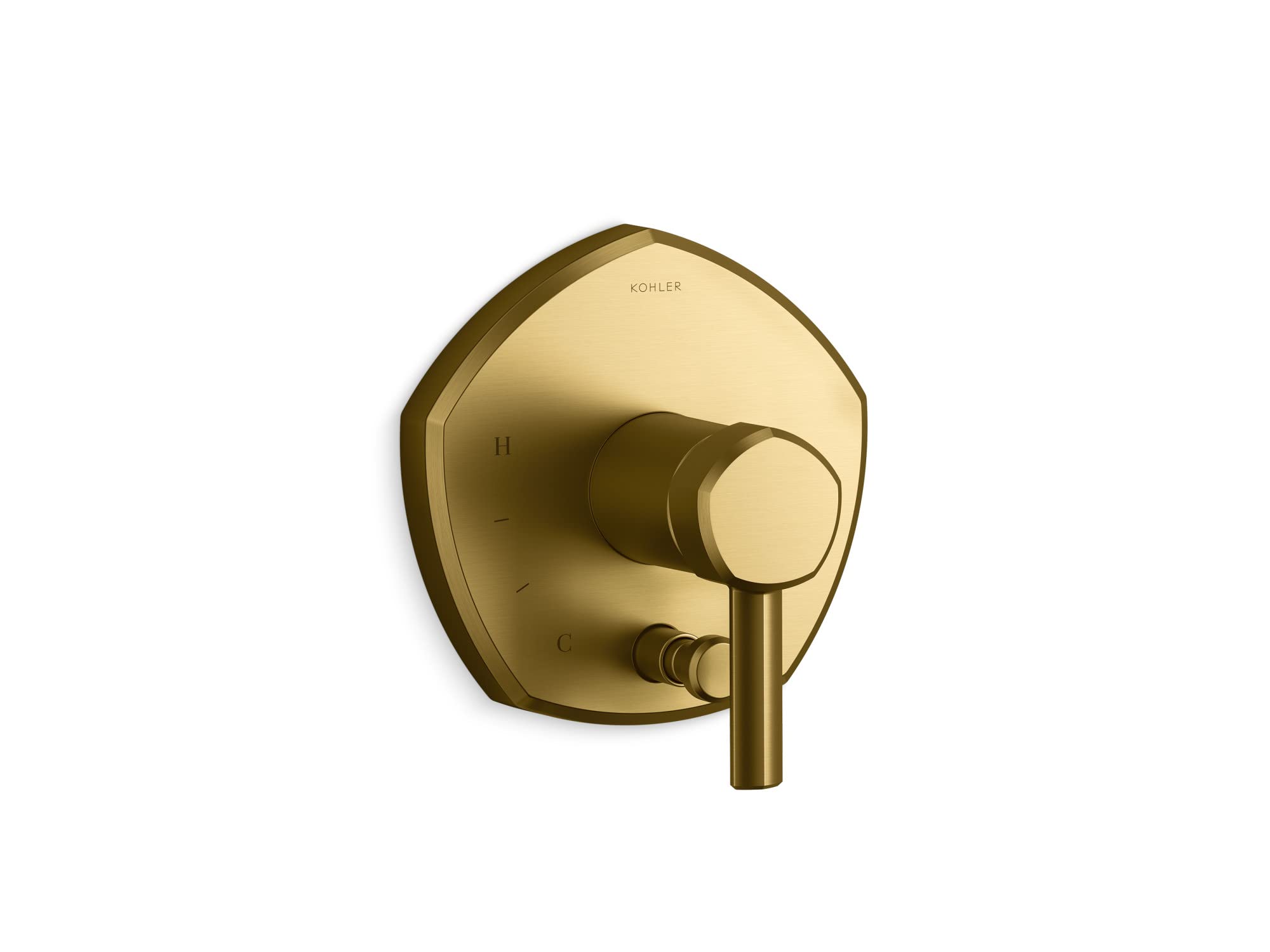 Kohler T27044-4-2MB OCCASION Rite-Temp Shower Valve Trim with Diverter and Lever Handle in Vibrant Brushed Moderne Brass