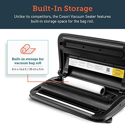image for COSORI Vacuum Sealer with Built-in Roll Storage & Cutter, Automatic Fo