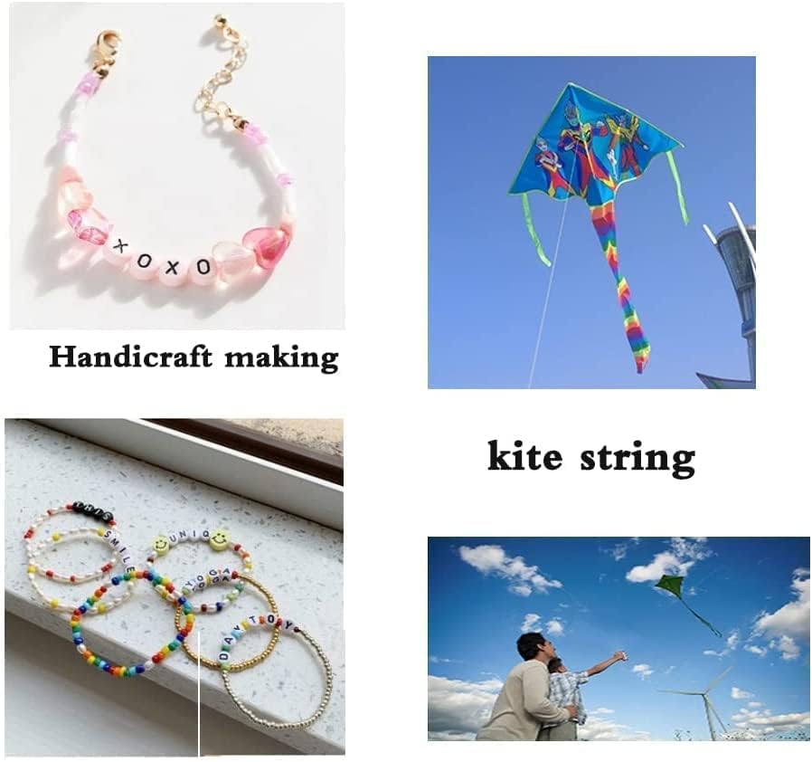 2 Roll Monofilament Fishing Line, 8.0 Spool 100 Meters Clear Strong Fishing Wire Abrasion Resistant Nylon Thread for Fish Hanging Crafts