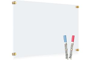 Acrylic Wall Board: Gold Non-Magnetic Dry Erase Board Calendar for Wall
