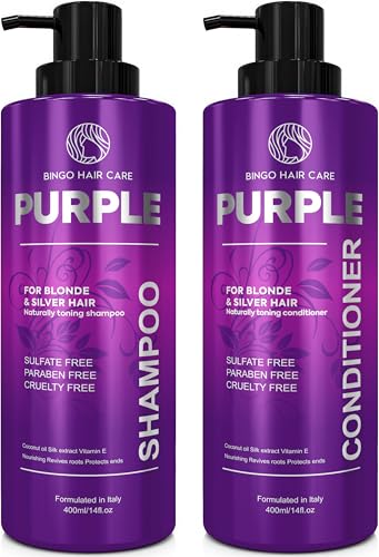Bingo Hair Care Purple Shampoo and Conditioner Set