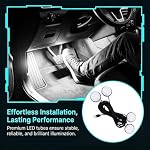 Car Interior LED Light, 4-in-1 USB Port Vehicle Under Dash Ambient Neon Lighting Decoration, Automotive Inside Foot Well Atmosphere Lamp, Universal Fit (White) - Image 6