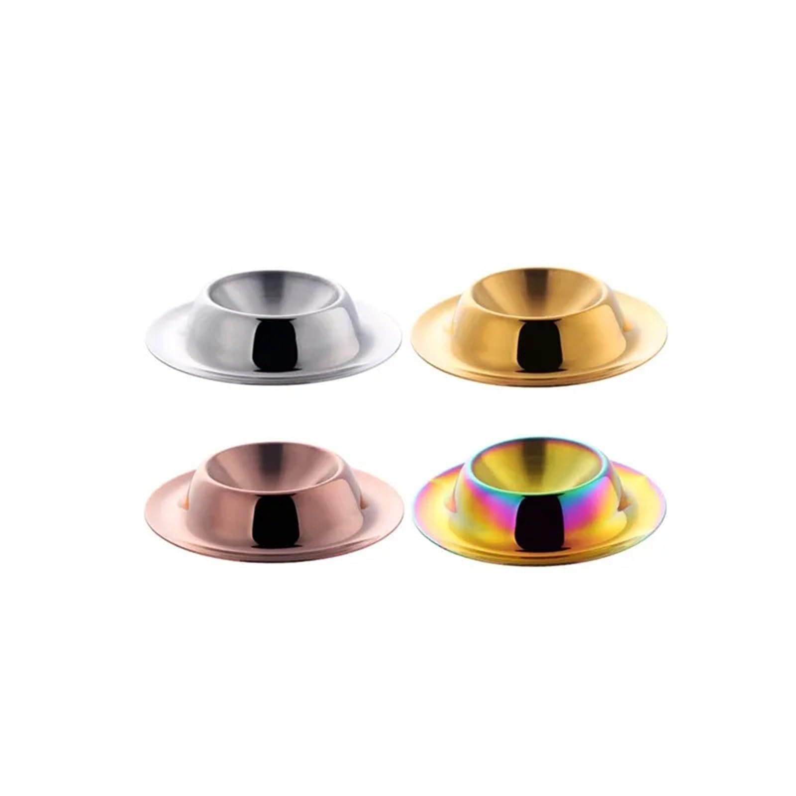 coquetier, Lot de 4 supports métalliques robustes for œufs, desserts, glaces, pudding, caviar, ustensile cuisine(Mix Color 4pcs)