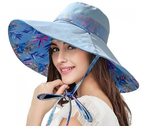 Packable Wide-Brim UV Sun Hat for Women