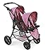 Produktbild Bayer Chic 2000 691 70 - Tandem-Buggy "Twinny", Zwillingspuppenwagen für Puppen bis ca. 50 cm, Jeans Pink