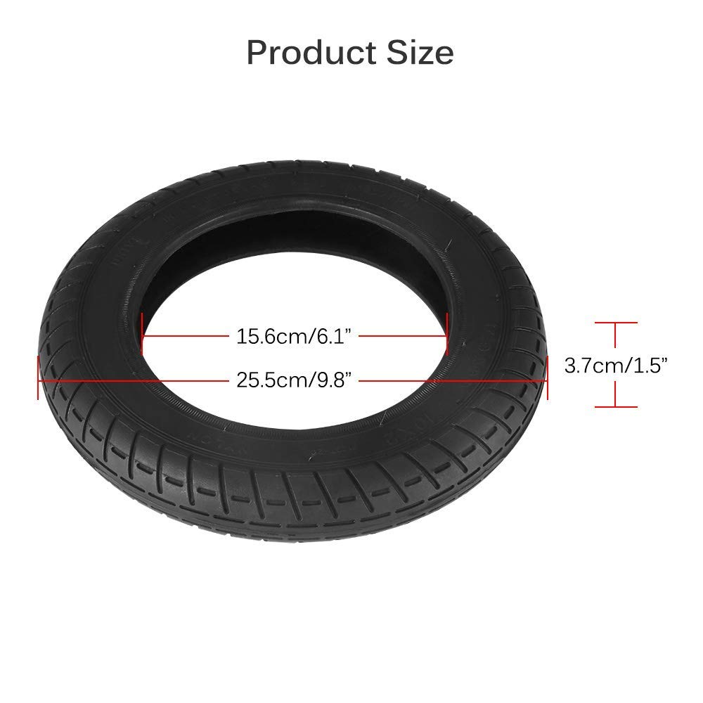 Ruedas de Repuesto para Scooter eléctrico,Piezas de Repuesto para Scooter de neumático de Equilibrio de Tubo Exterior de neumático de 10 Pulgadas compatibles con M365