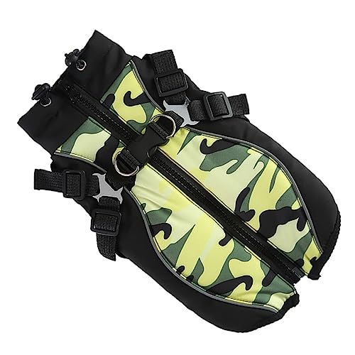 HANABASS ペット コート 犬 コスチューム 子犬 コート 洋服 子犬 大きい 衣装 通気性 小さめ 冬 アクセサリー 冬 ベスト 子猫 ハーネス と リーシュ ポリエステル グリーン