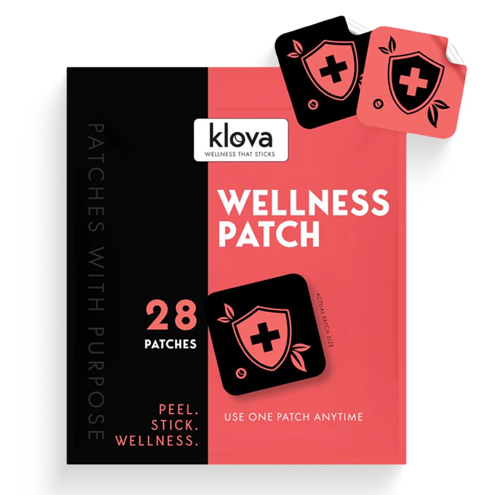Klova Wellness Patches for Immune Support &amp; Daily Wellness | 24-Hour Immune Support | Calm Patch for Adults with Zinc, Bee Propolis &amp; Pterostilbene