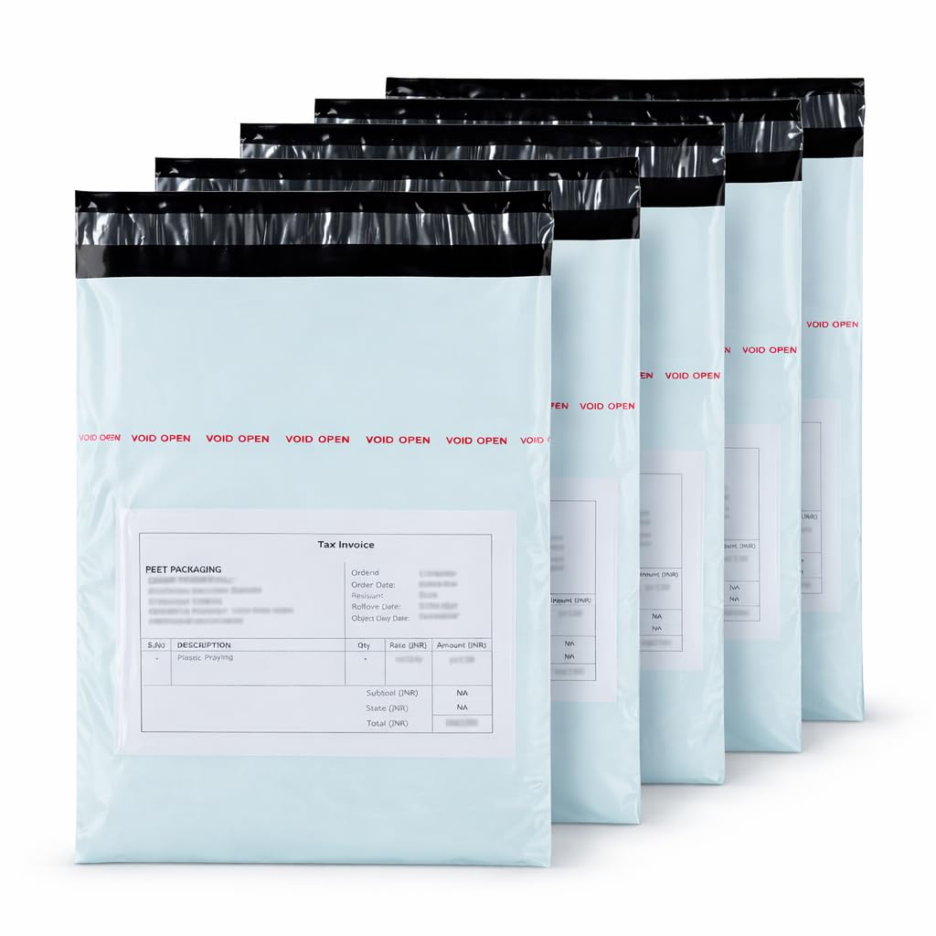 MSTICK Tamper Proof Polybags - 6x8 Inches, Tear-Resistant Courier Bags with POD for Secure Shipping, Stretchable Plastic Packaging for Ecommerce & Mailing - Pack of 50-image-44