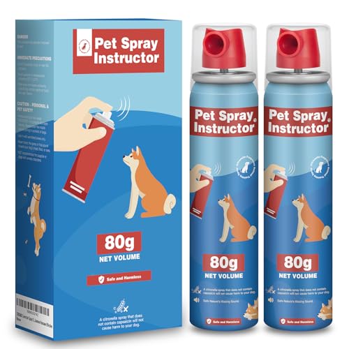 ZEROMX Corrector Spray Dog Trainer - 80ml 2 Pack Professional Dog Corrector Spray for Stops Barking Jumping Aggression & Unwanted Behaviors Safe Humane & Effective