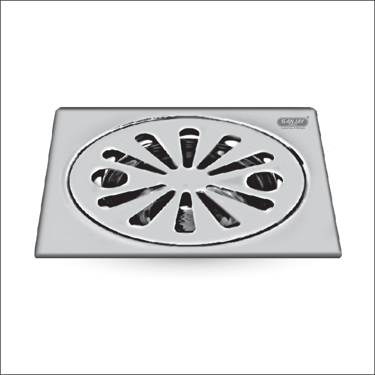 Square Ezee SS Floor Drain for Bathroom Kitchen Sink Top Cover Jali Water Drain Strainer Bathtub Laundry Balcony & Toilet (TOF Silver 5 x 5 INCH)-image-31