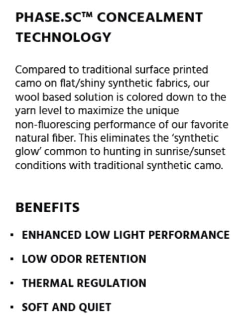 VOORMI Men's Field Run Hoodie – Ultralight Dual Surface Wool, Low Light Concealment with Phase.SC Technology3