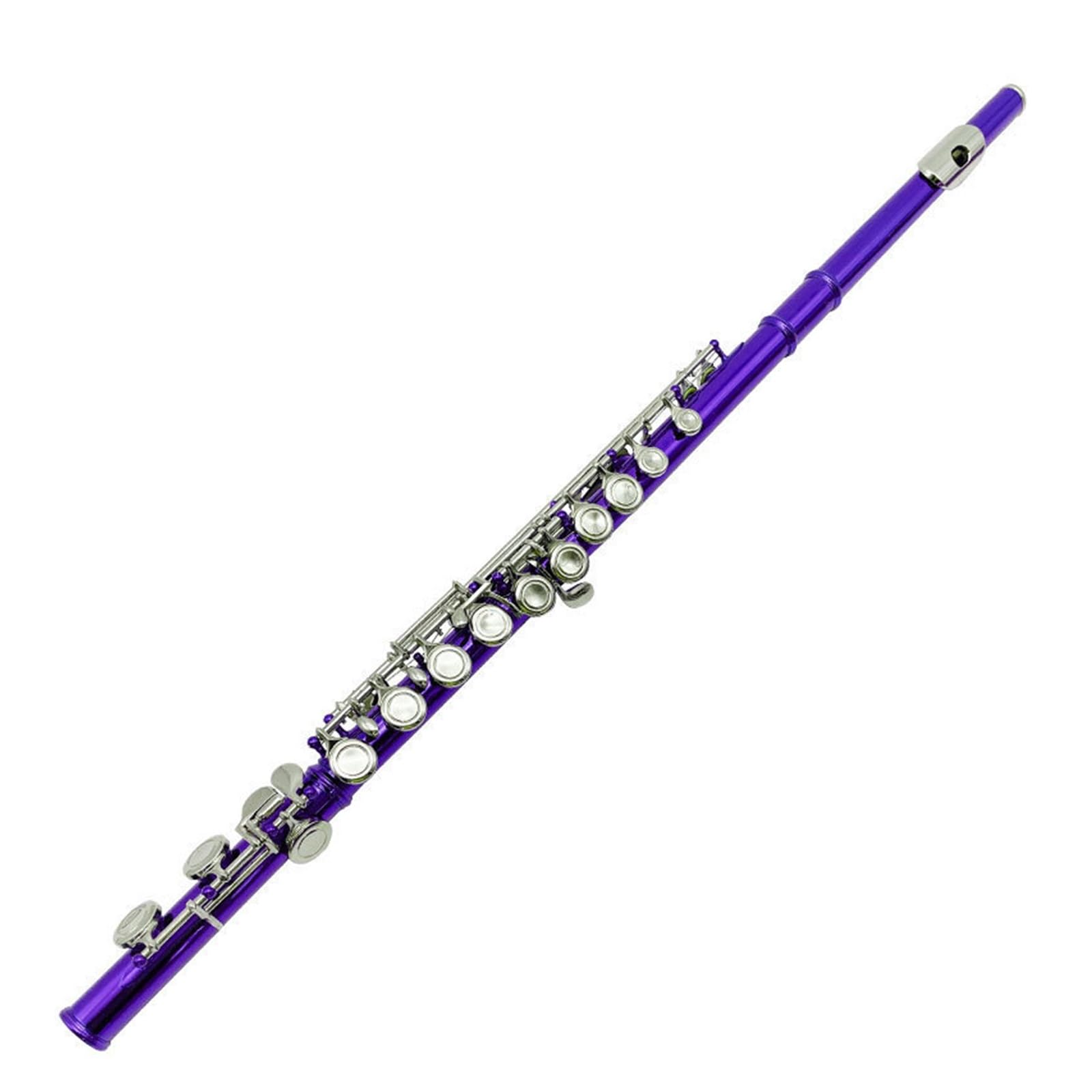 Flauta Travesera De Orificio Cerrado De 16C Mi Color Azul Morado Y Cian Para Principiantes Instrumento De Práctica Flautas Para Principiantes