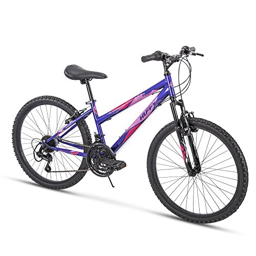 Huffy Bicycle Company Hardtail Mountain Bike, Summit Ridge, Lightweight, Purple, 24 Inch Wheels/14