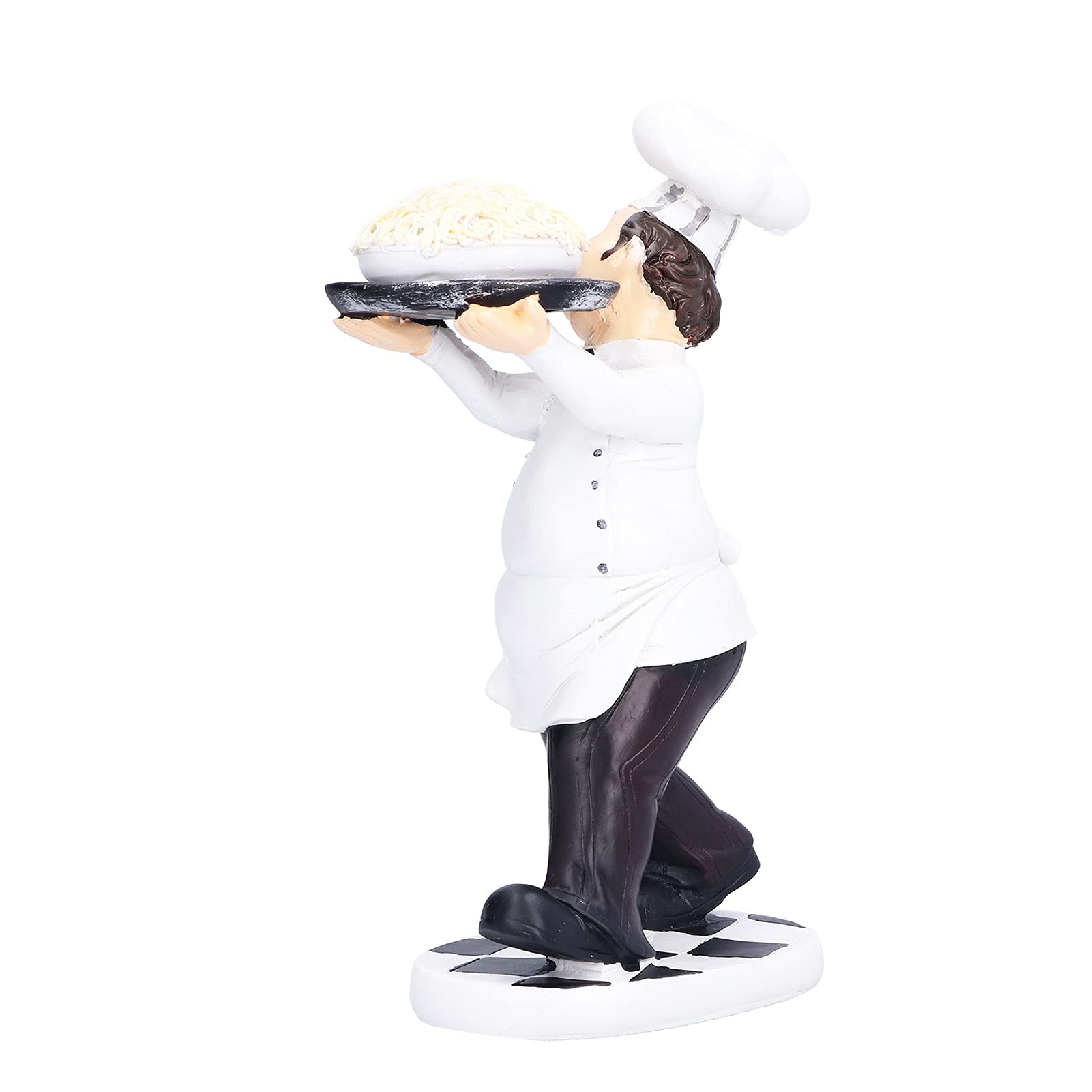 Chef Figurine Statue, Chef Collectible Statues Exquisite Craftsmanshi Cute Expression for Living Room for Dining Room