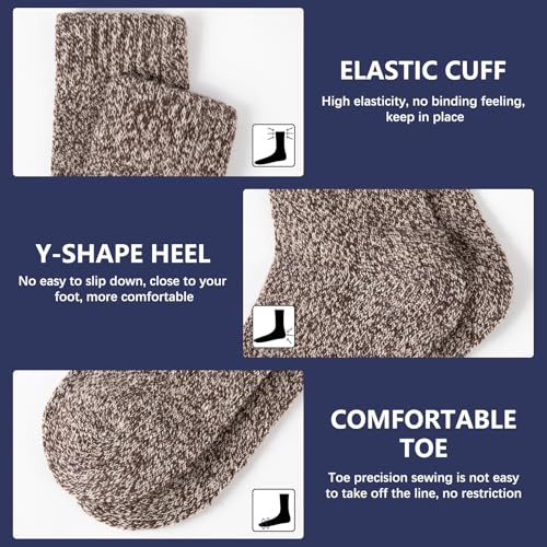 Image of Heatuff Women's 6 Pack Performance Athletic Cushioned Crew Socks With Reinforced Heel & Toe