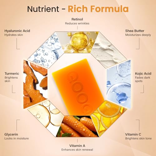 Save 33% on QOOQ Turmeric Kojic Acid Soap for Dark Spots - Image 4