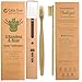 Gaia Guy Bamboo and Boar Bristle Toothbrush (4 Pack) + Travel Case & Silk Dental Floss | 100% Compostable Bristles and Floss | Eco-Friendly Dental Set | Biodegradable & Compostable Wooden Toothbrushes