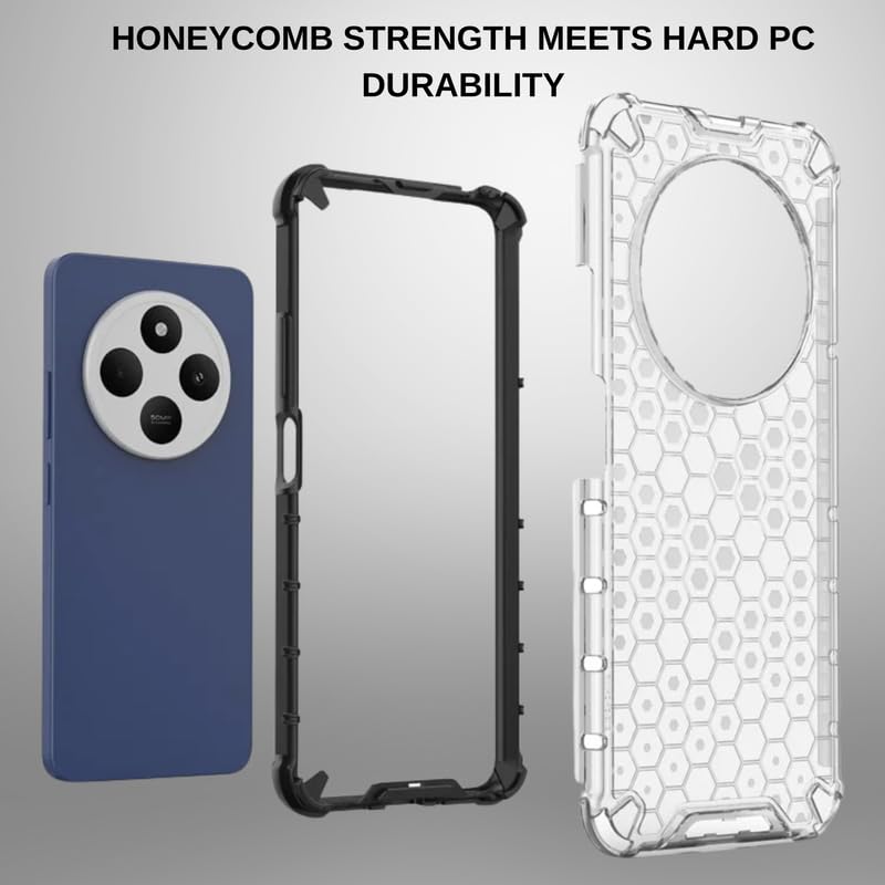 Image of Hard PC Back Case Cover for Mi Redmi A4 /Poco C75 Anti Slip Ultra Thin Shockproof Reinforced Corners (Polycarbonate|Clear)