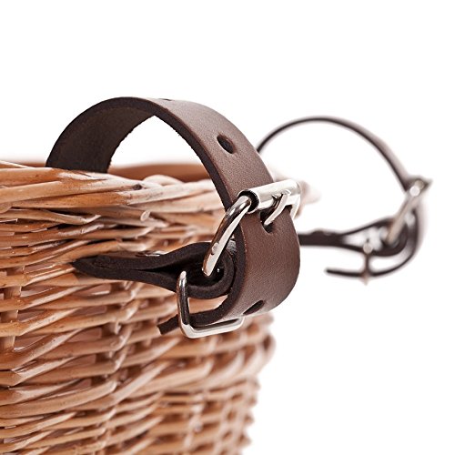 Panier en Osier de vélos,Porte-Bagages,Panier Bicyclette en Osier, Basket vélo, (S, Naturel)