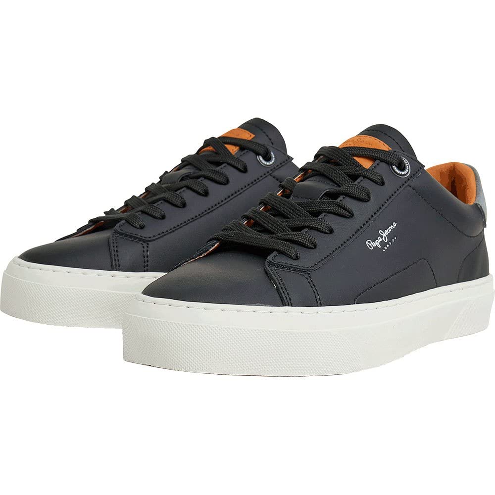 Pepe Jeans Yogi Original Herren-Sneaker, Schwarz, 6 UK