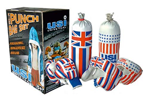 USI Universal 1000B Kid’s Boxing Kit, Punching Bag Set, Pvc Construction, 38cm/15" X 15cm/6" Light Punch Bag, Small Boxing Gloves & Head Guard, Retail Box Pack, Suitable For 5+ Age (B00KRBQXW6) Amazon Price History, Amazon Price Tracker