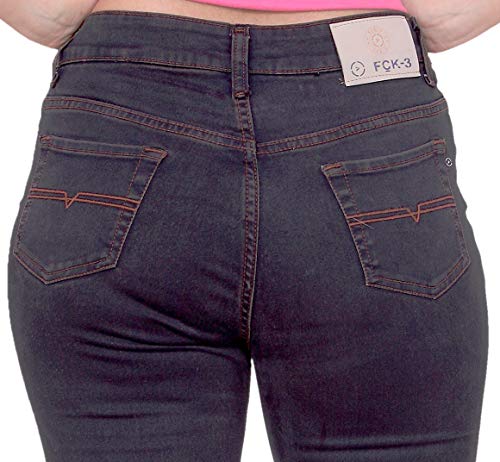 Image of FCK-3 Stretchable Denim Pencil Fit Regular Fit High Waist Jeans for Women
