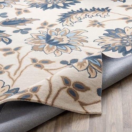 Image of 4x6 Ft Wool Tufted Rug - Compact Handcrafted Carpet for Small Living Rooms, Bedrooms & Study Areas