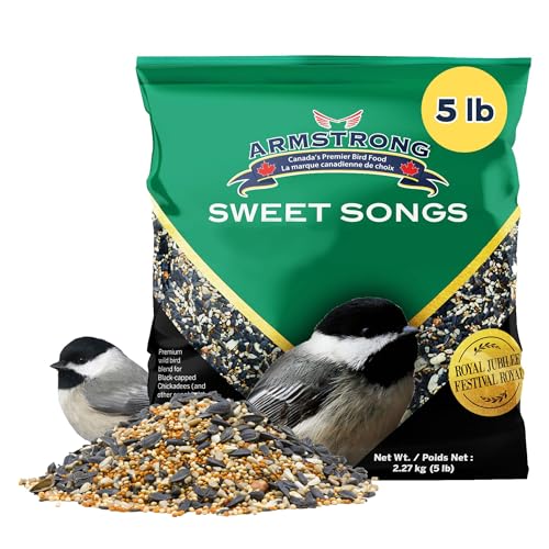 Armstrong Wild Bird Food Royal Jubilee Sweet Songs, 5 Pounds - with Black Oil Sunflower, White & Red Millet, Sunflower Kernel Chips, Nyjer, Safflower and Peanuts - Ideal for Outside Feeders -  300-948