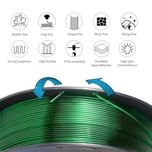 Image of IEMAI Clear PETG Filament 1.75mm 4KG Bundle, Glossy Transparent Finish 3D Printer Filament 1KG Spool 4 Rolls Red Orange Blue Green, Perfect for Lampshade, Creative DIY, Home Decor