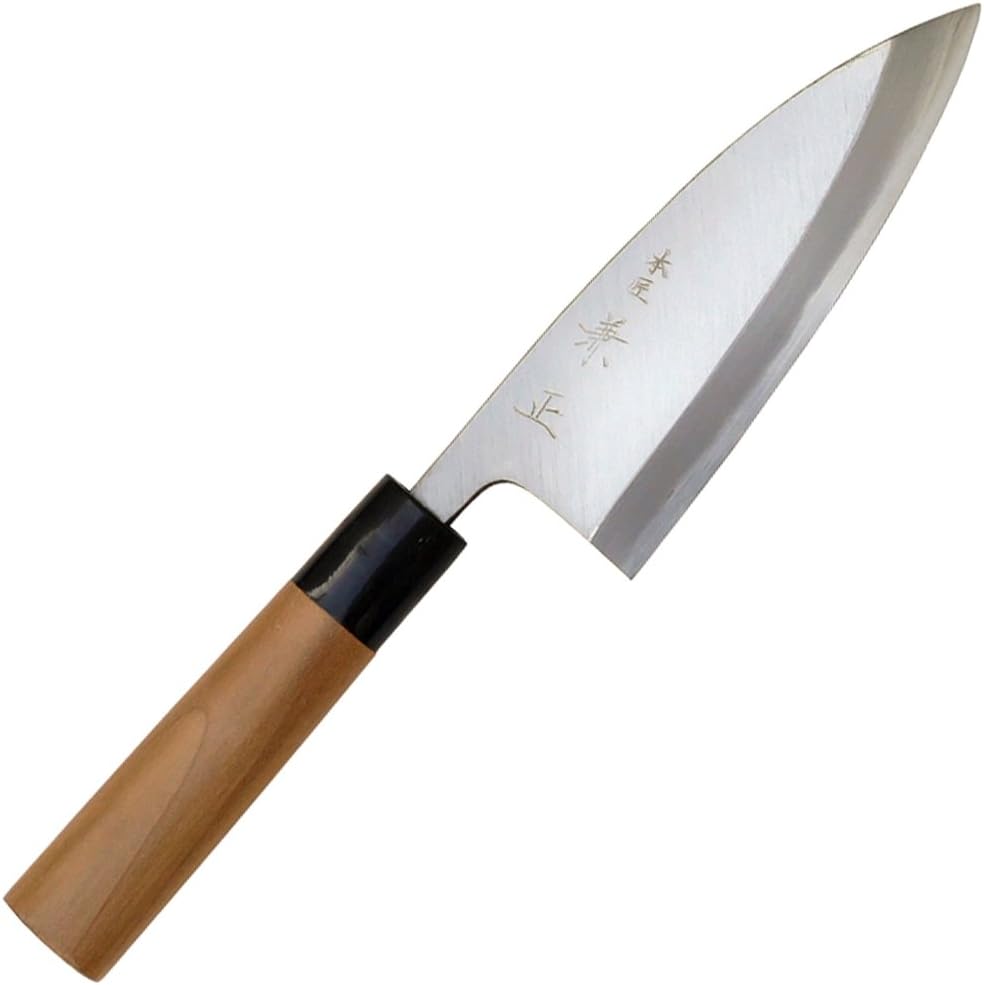 Kanetsune Ai-Deba 135mm With Buffalo Horn Bolster Magnolia wood handle G29