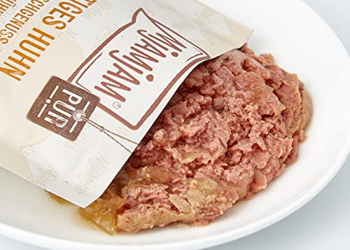 MjAMjAM 1111312 - purer Fleischgenuss - zartes Känguru pur 12er Pack (12 x 125 g) & - Premium Nassfutter für Katzen - Quetschie - saftiges Hühnchen pur, 12er Pack (12 x 125 g)