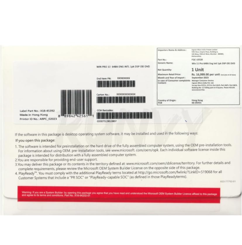 MS WINDOWS 10 PRO 64 BIT RETAIL OEM DVD FULL BOX PACK LICENCE (B0DCTSJXH6) Amazon Price History, Amazon Price Tracker