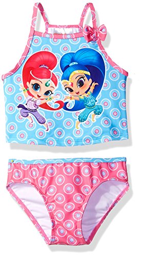 Nickelodeon Girls' Shimmer and Shine Swimsuit, Hot Pink, 3T