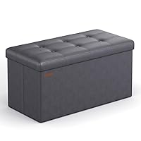SONGMICS Cassapanca Contenitore da 76 cm, Pouf Contenitore
