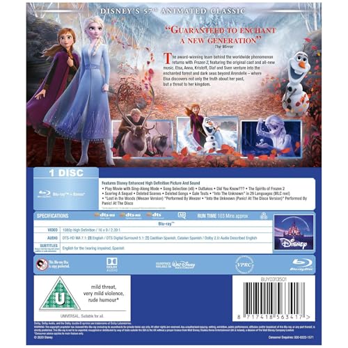 Disney's Frozen 2 Blu-ray [2019] [Region Free]
